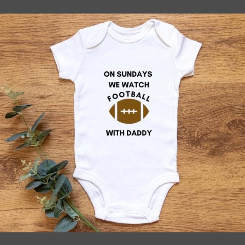 White Baby Onesie with Graphic Print